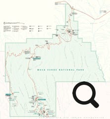 Carte du parc de Mesa Verde National Park