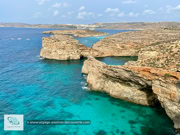 Crystal Lagoon sur l'île de Comino dans l'archipel maltaise