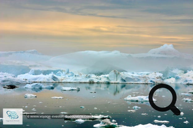 Cet énorme glacier côtier de 10 km de large est l’un des plus grand, avec ses 110 000 km², et le plus productifs en iceberg du Groenland. Il avance jusqu’à 20 m par jour, libérant des millions de tonnes de glaces. Il produits environ 10% de l’ensemble des icebergs du Groenland.